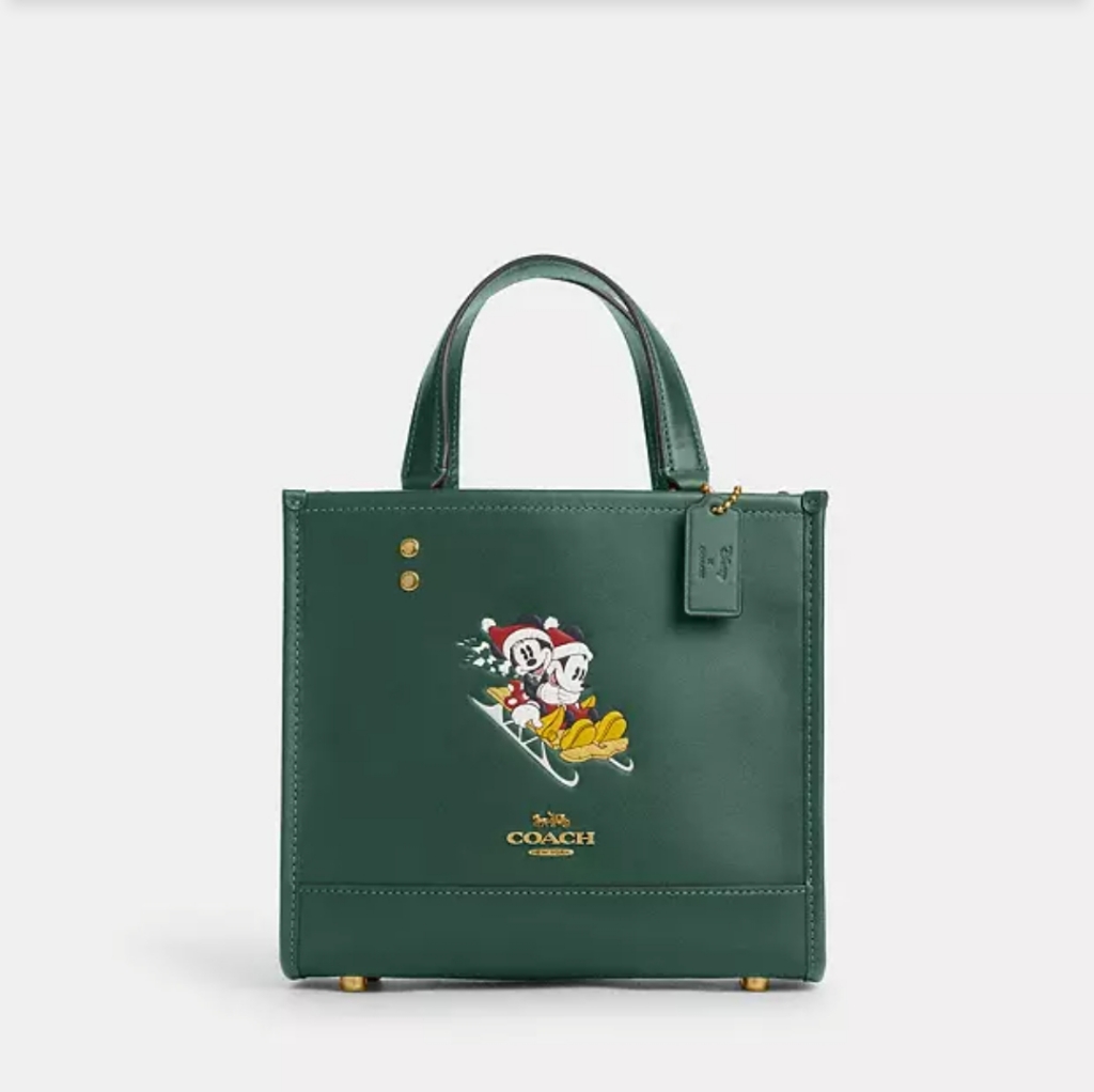 New! Disney X Coach Dempsey Tote 22 With Sled Motif
